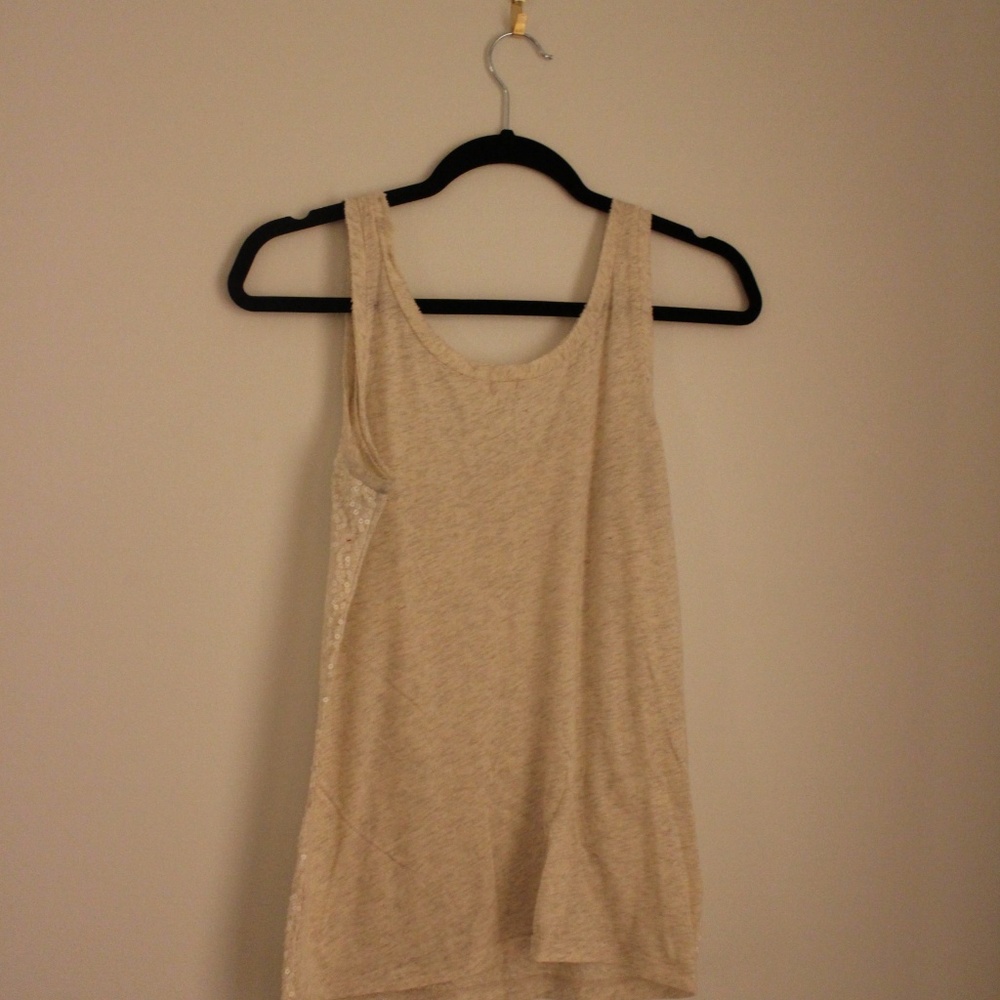 J. Crew Cream Sequin Tank Top - Picture 2 of 3